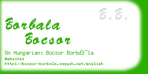 borbala bocsor business card